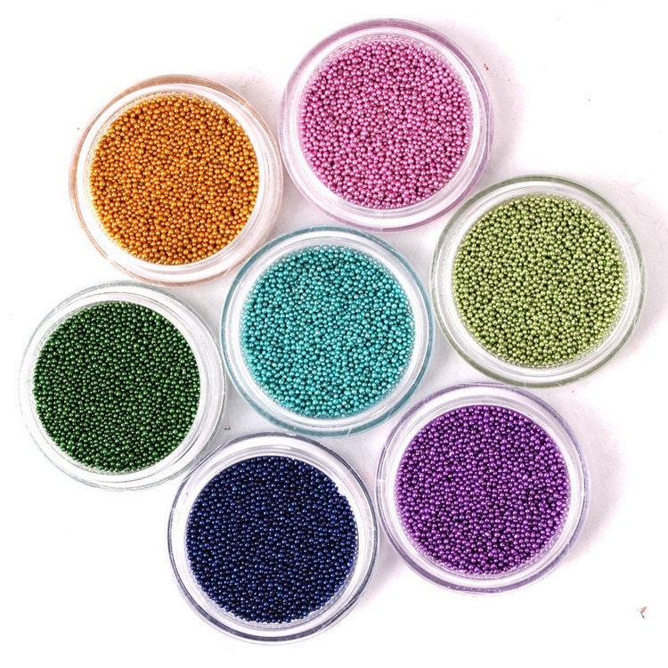 1.5mm 12 colors Caviar beads/ multi color nail micro beads – MakyNailSupply