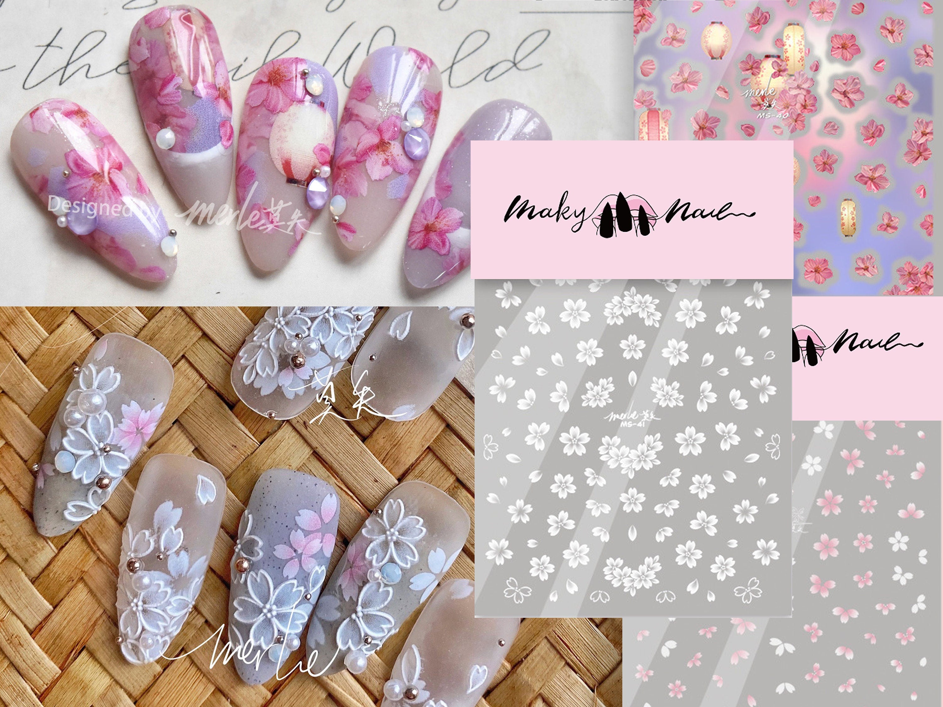 Cherry blossom nail decals – CultureAddicts