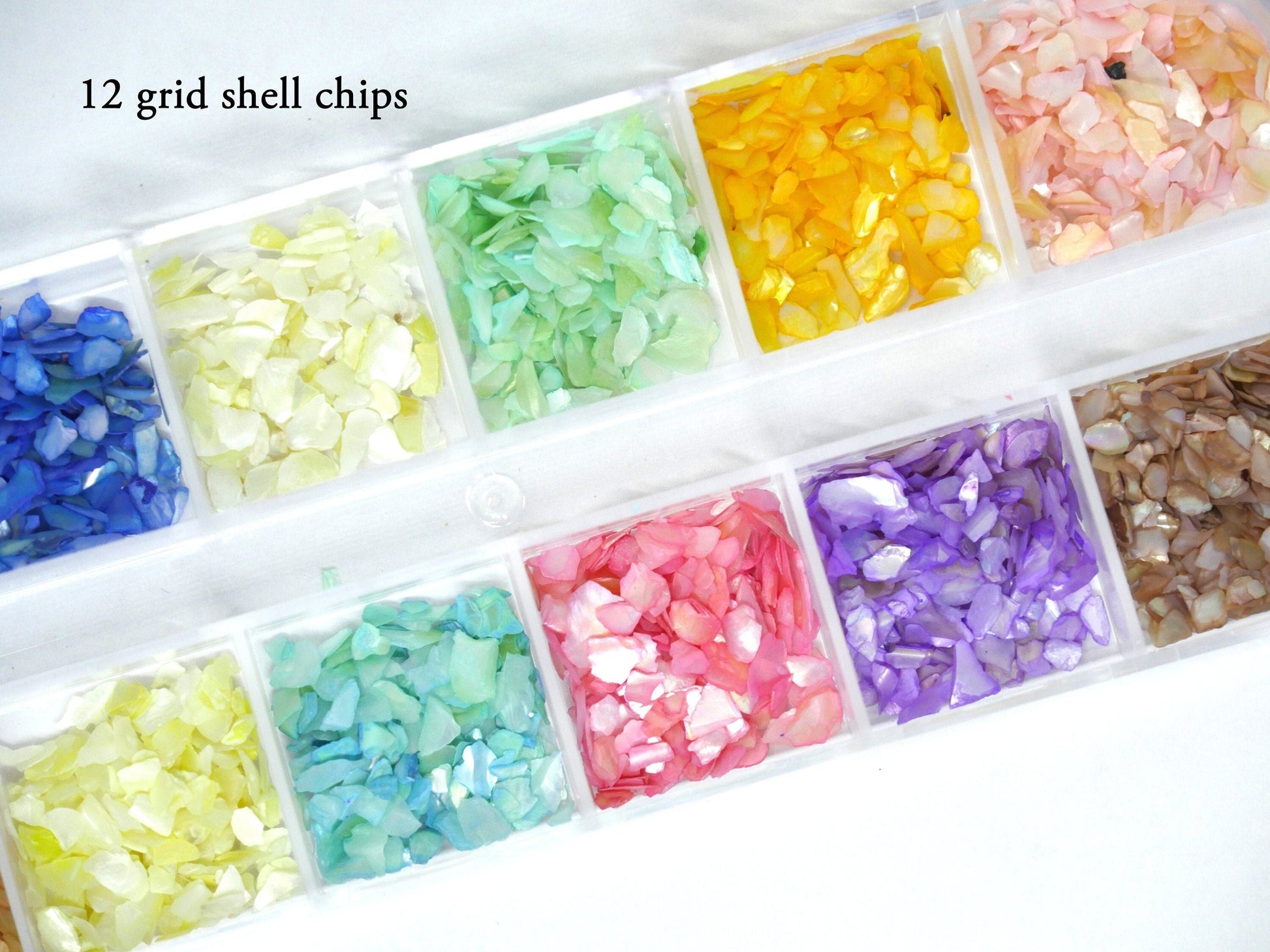 Irregular Sea shell chips nail decals/ Slice Particles Seashell Crushing Shells Glitter Nail flakes DIY nail decal