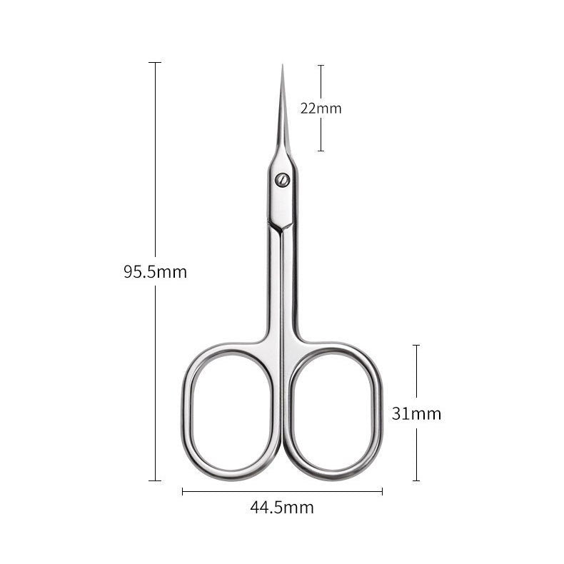 Professional Silver Curved Head Cuticle Nail Scissors/ Premium Curved Scissors Multi-Purpose Stainless Steel Dead skin Scissor Manicure