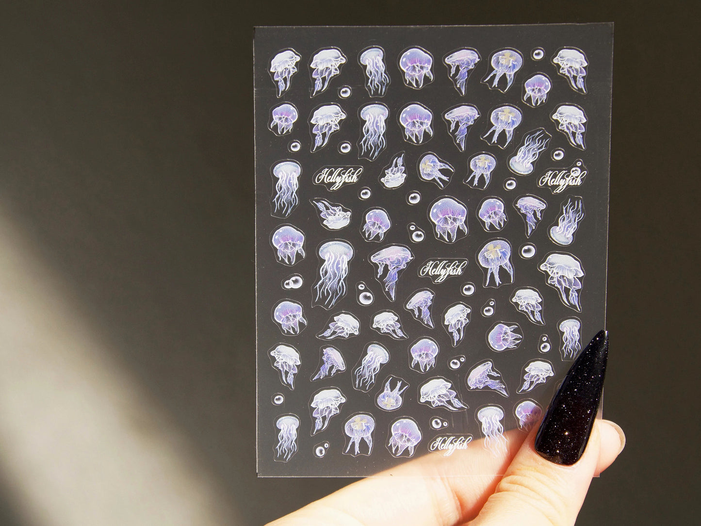 Jellyfish Nail Art Decal Sticker /Purple Ocean theme Sea World Animal Peel off stickers