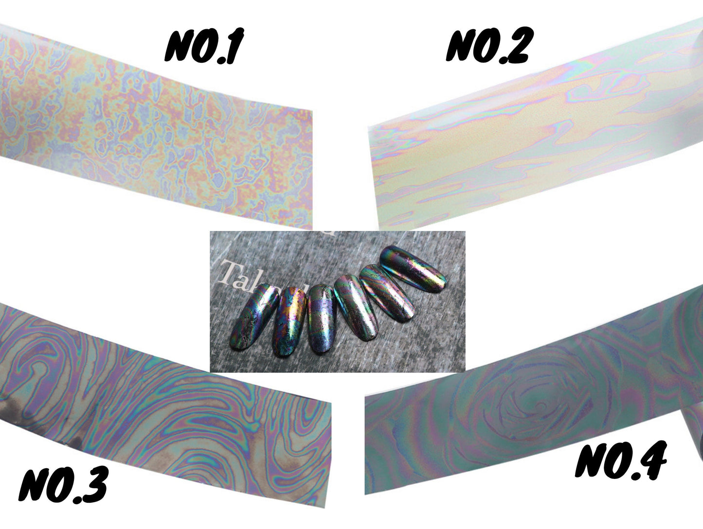 1 Meter Halo Metallic transfer paper Foil Nail Decal – MakyNailSupply