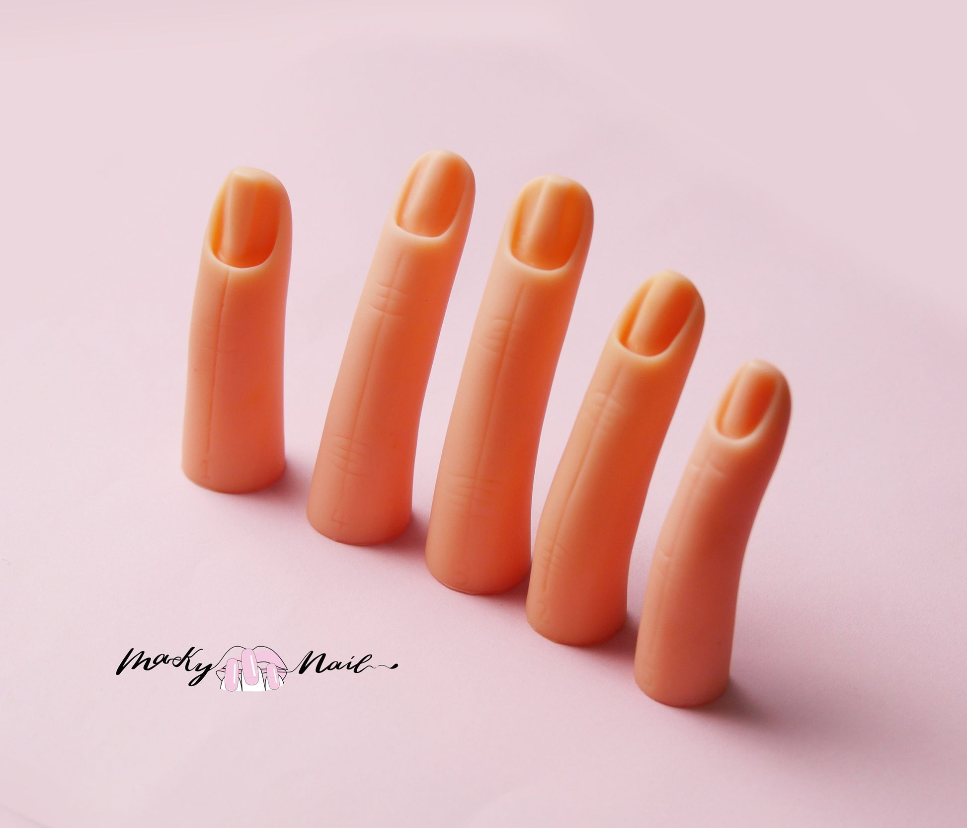 5 pcs False Nail Fingers/ Emulational Fake Nail Art Model Practice Training Finger/ Press on nail manicure model