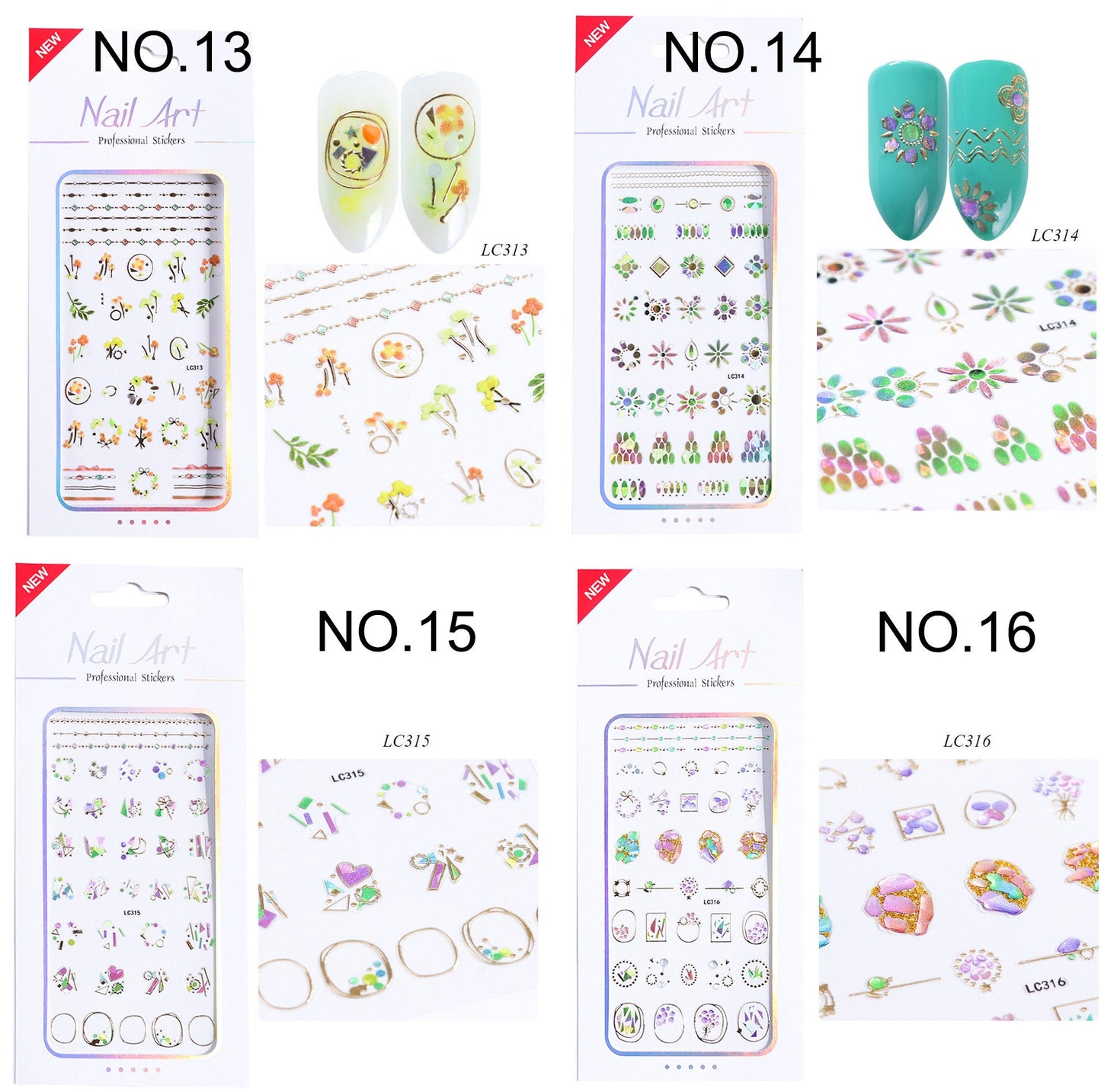 3D Spiritual Epoxy Resin Nail Sticker/ Mindful Nail art gold Stickers/peel off Sticker/ Gold Frame Colorful Cutes crawl manicure stencil