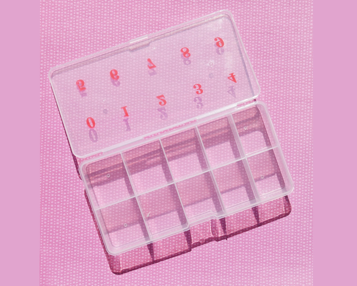 10 Grids Plastic Container Box for 500 pcs nail tips Press On Nails Charms and Trims/Nail studs container box/ Jewelry Rhinestone diy