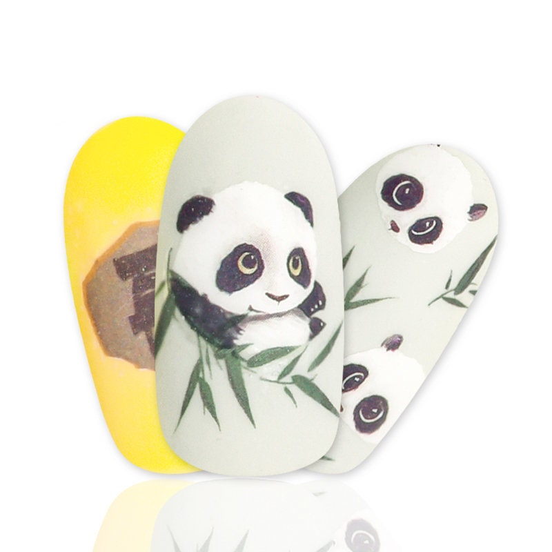 Panda Mirror Nail Art -- Without Gel Polish | Nailzini: A Nail Art Blog