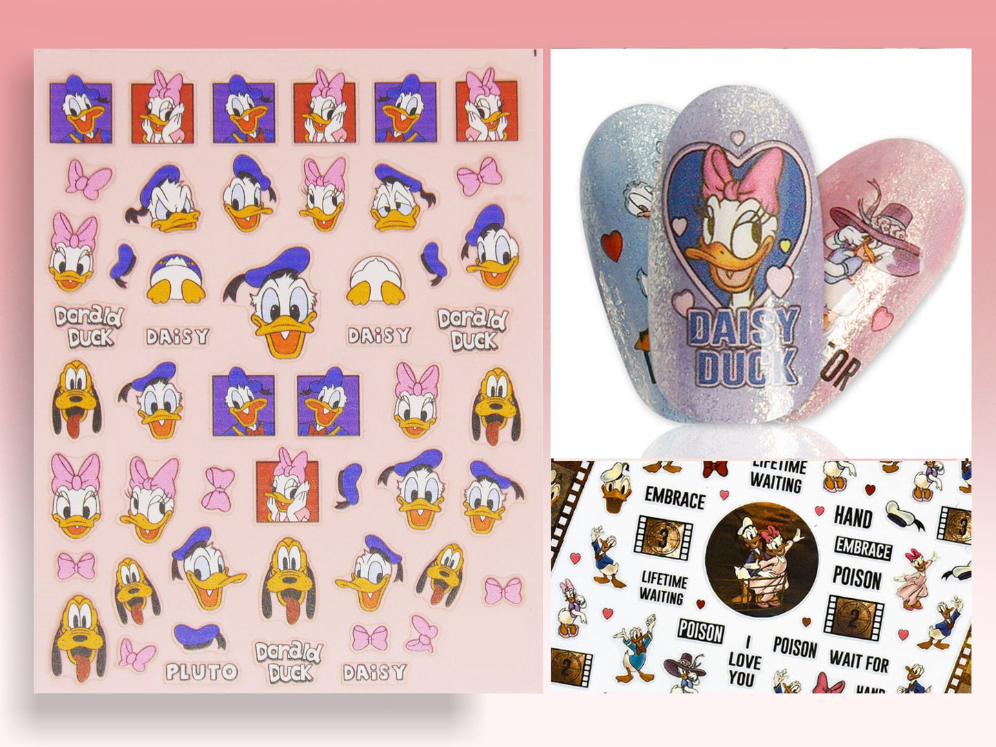 Donald Duck Nail Decals/ Disney Theme nail sticker – MakyNailSupply