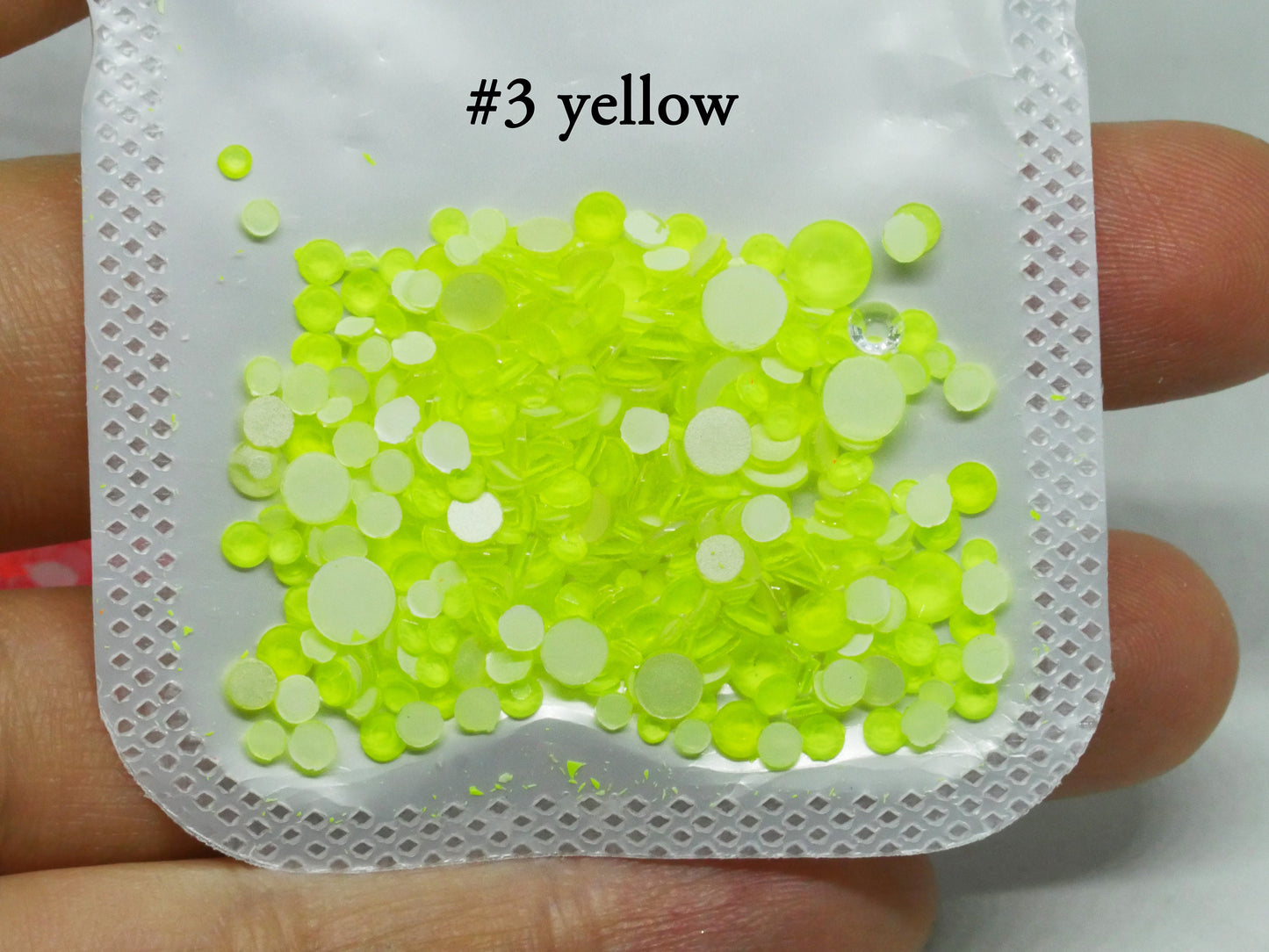 Mixed Glow in the Dark Neon Rhinestone/ Non Hot fix flat back nail Art Deco