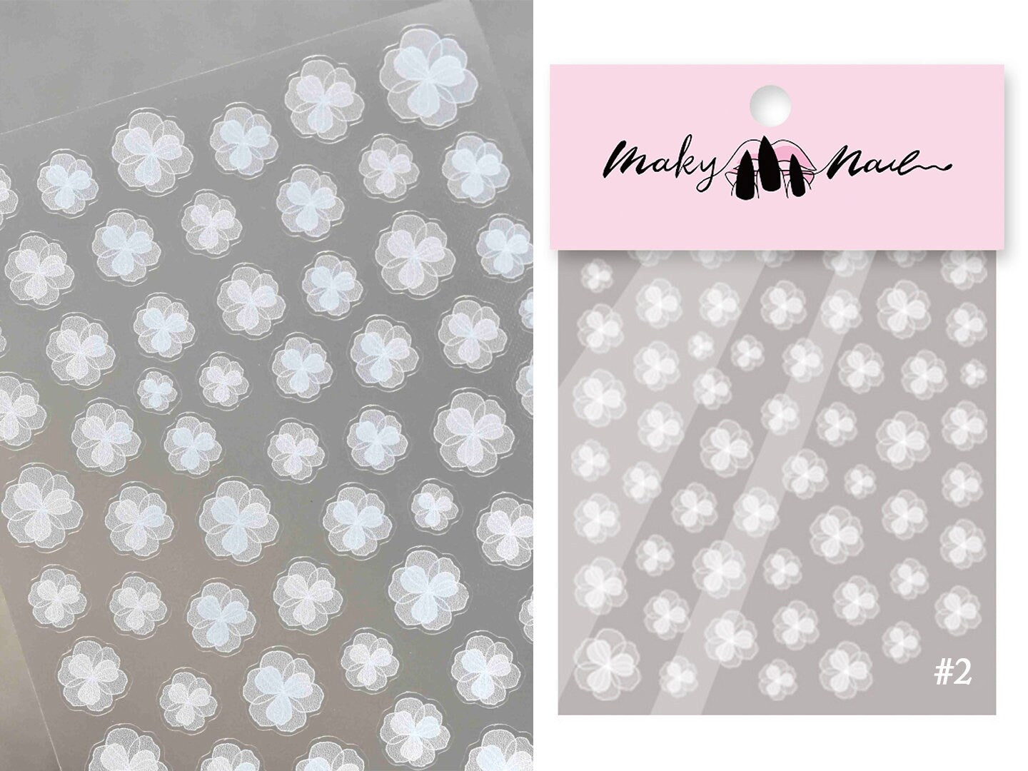 Transparent Lace Flower Nail Stickers/ Wedding Bride Laces Nail Art Floral Ultra thin Peel off stencils/Daisy Peony Hydrangea Nails