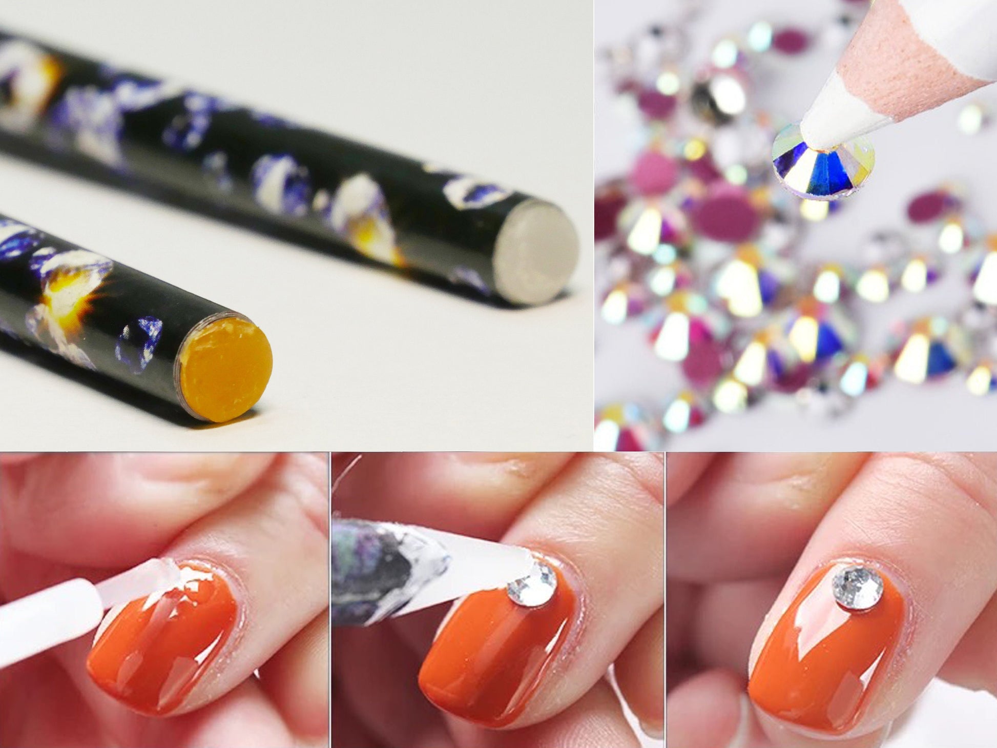 5 Nail Art Dotting Pen Crystal Marbleizing Tool Kit Set Manicure Painting  2-Way