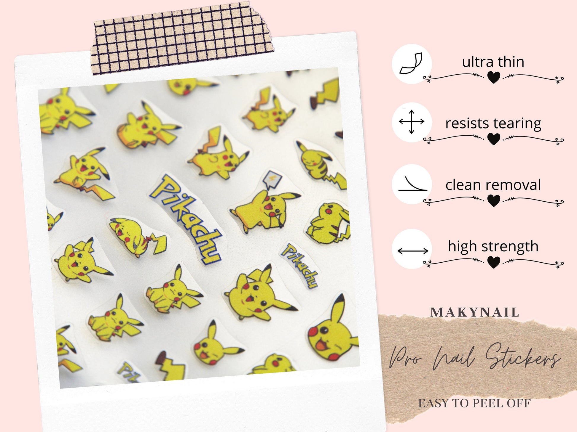 Pokemon nail sticker