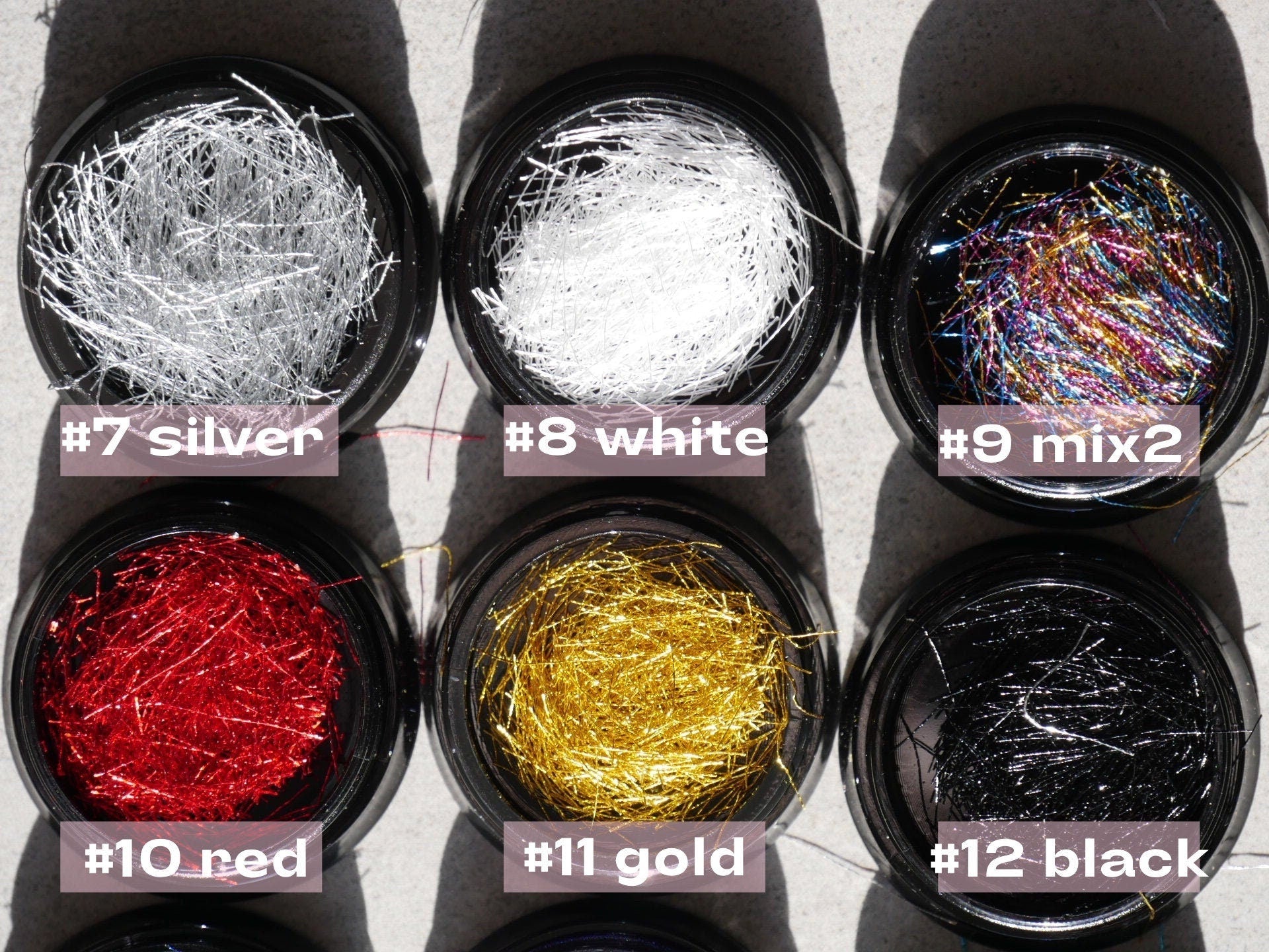 Metallic thread Silk Yarn Nail deco/ Line DIY Nail Art Tips Decoration/ nail art thread line stripe Nails