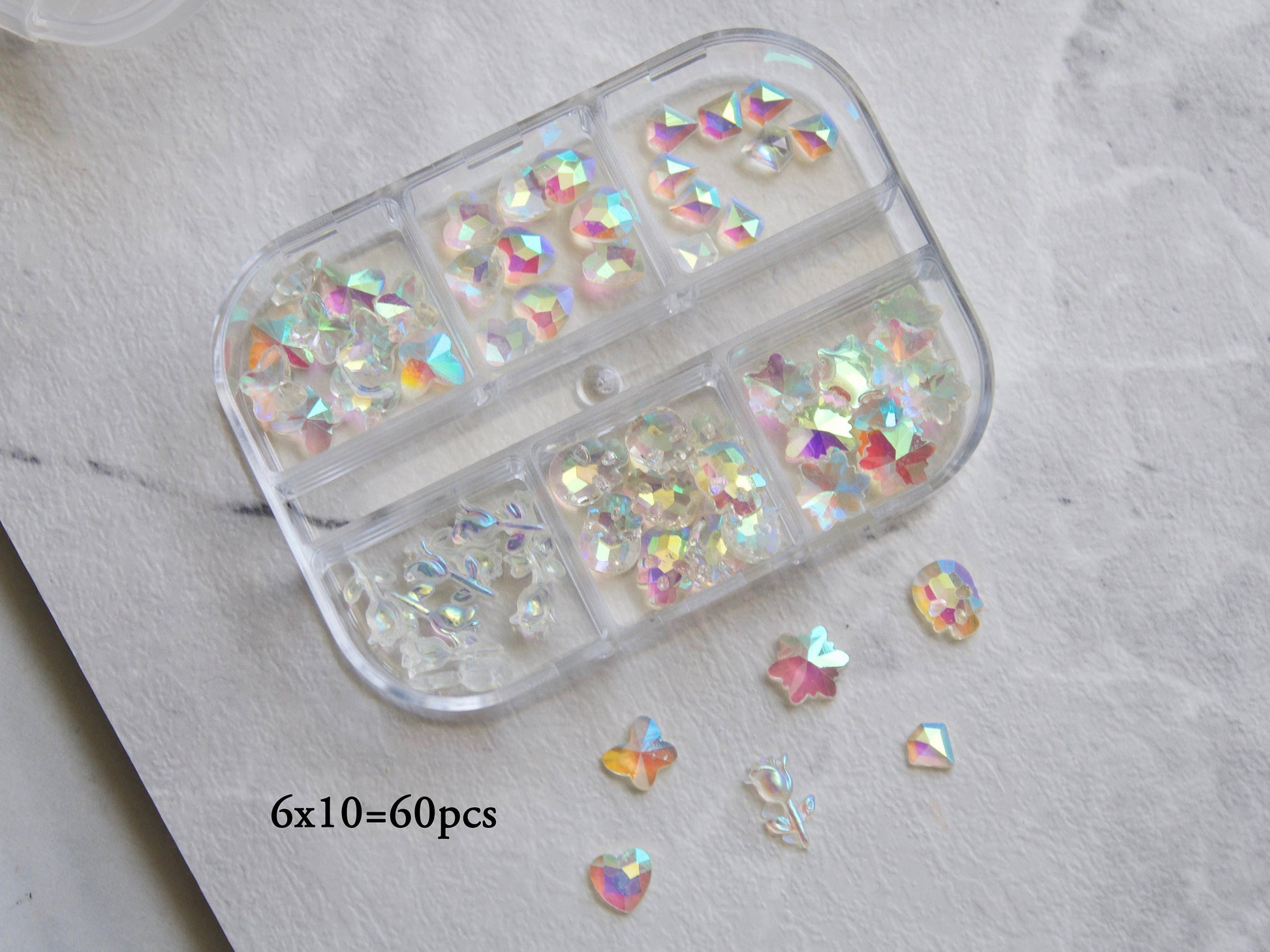 70 Pcs Mixed Polar Light Crystals/ Nail Jewelry Diamond Set