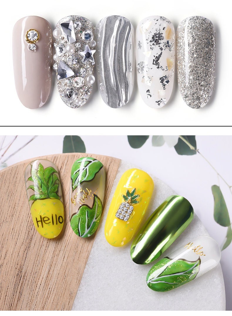 2g Mirrored shimmer glitter/Magic Mirror Chrome Dip Powder Nail Glitter Decoration/Electric Titanium Nail pleated metallic Manicure powder