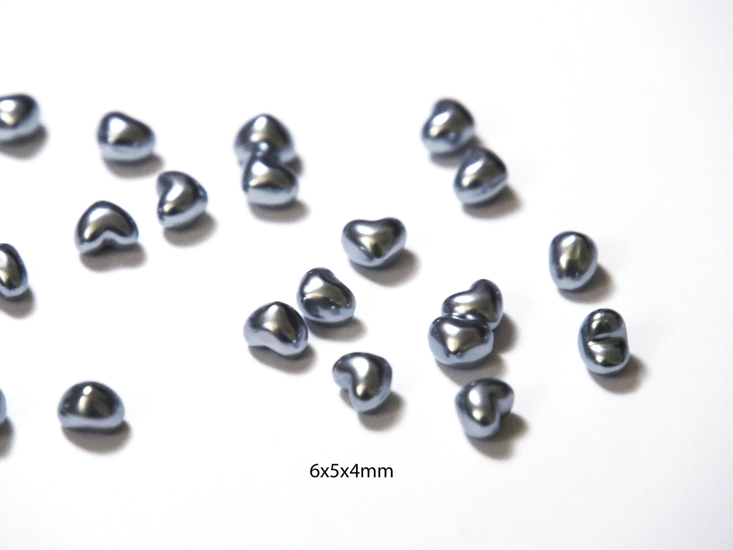 20pcs Heat Shaped Artificial Pearl Nail Studs