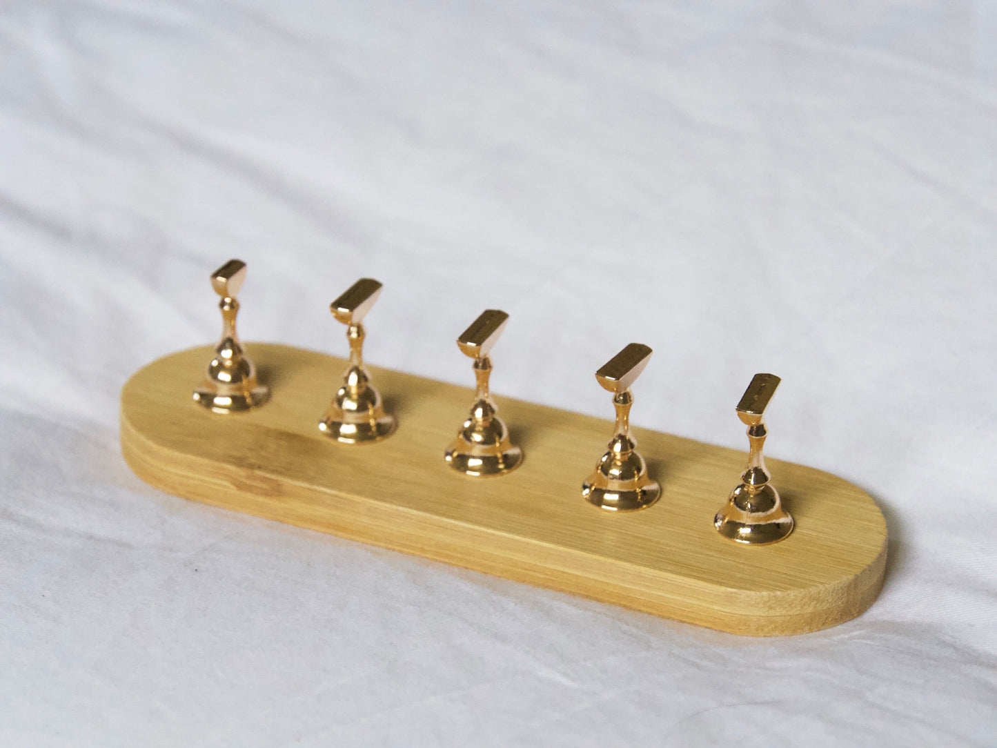 5pcs False Nail Display Wooden Stand Set