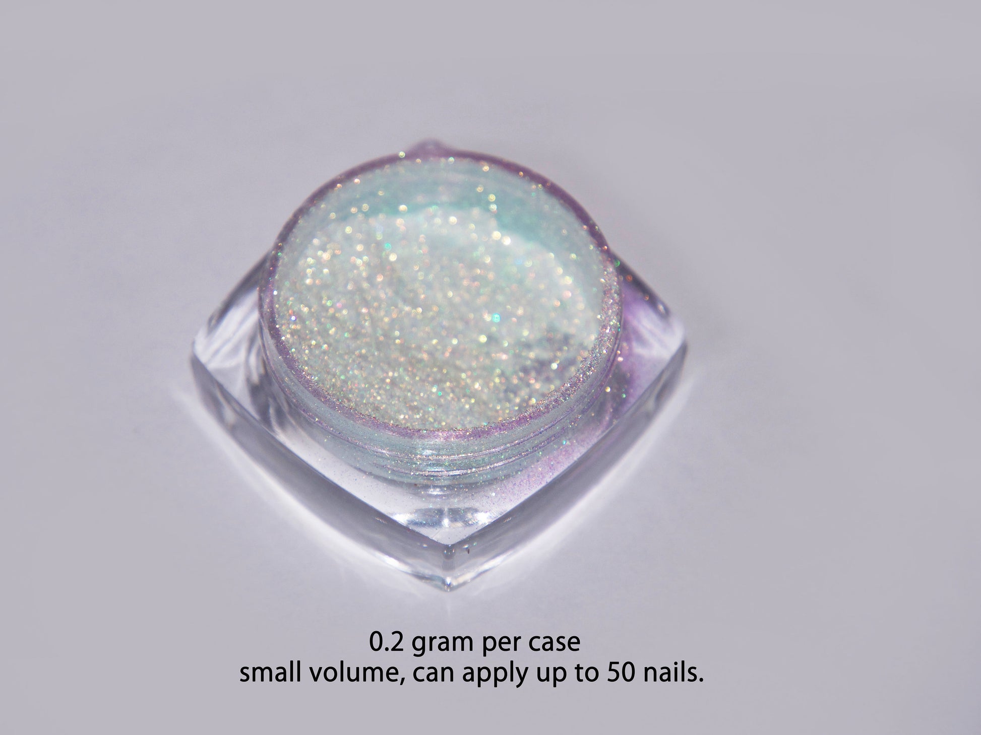 Handmade- OG Unicorn White Glitter Chrome Bling Crystal Press On Nail
