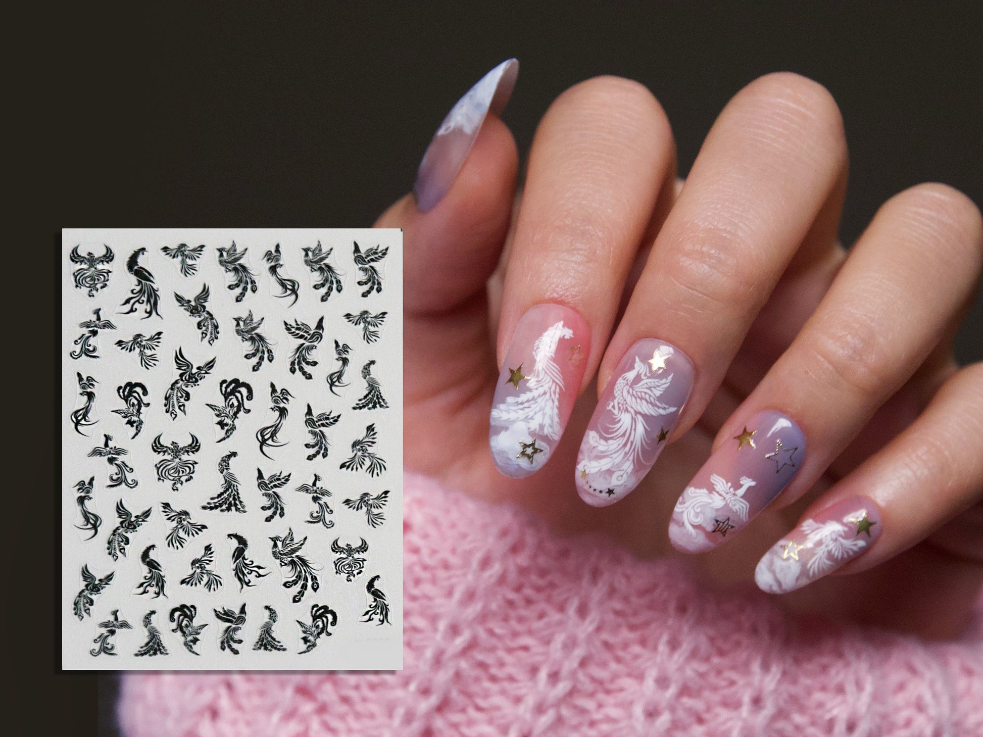 Nail Art Stickers Laser Silver  Silver Star Stickers Manicure