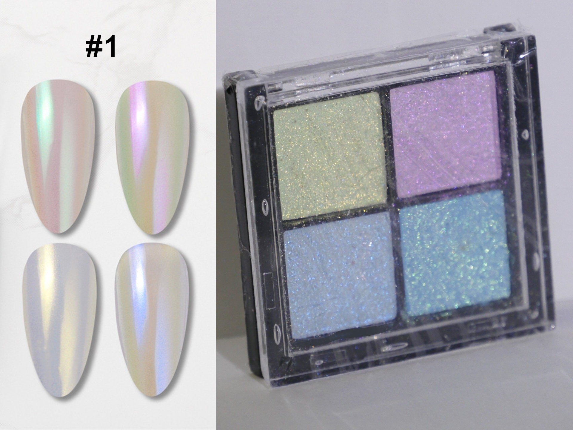 Solid Nail Pigment Mirrored Shimmer Palette /Metallic Mirror Chrome Di –  MakyNailSupply