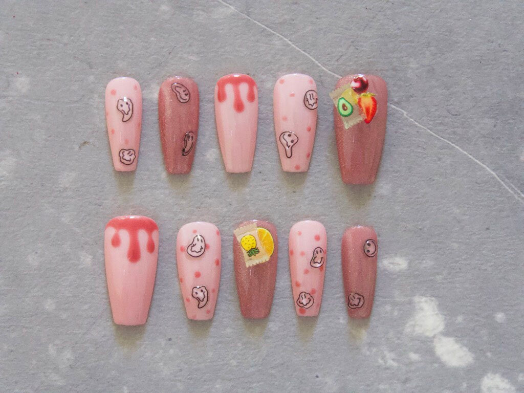 Cute Jelly Beans Candy Nails Sticker